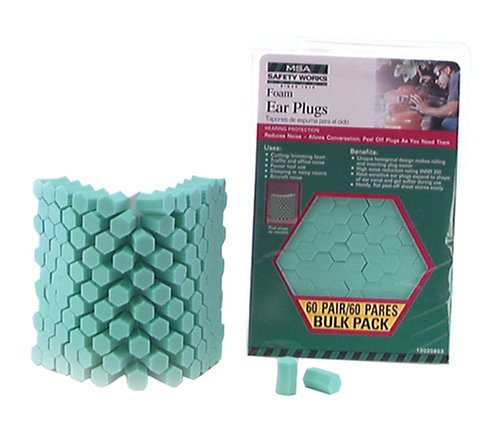 MSA Safety Works 10020803 Foam Ear Plugs 60-Pack