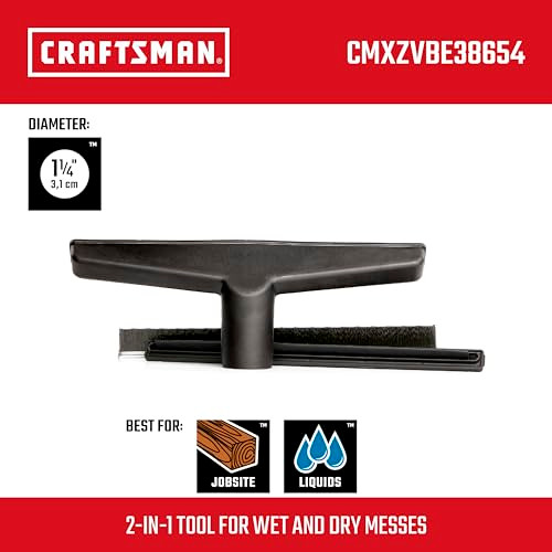 CRAFTSMAN CMXZVBE38654 1-1/4 in. Wet Nozzle/Floor Brush Wet Dry Vac Attachment