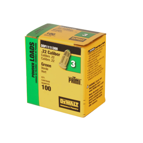DEWALT 100-count 0.22 Caliber Powder Actuated Loads For Reliable Performance