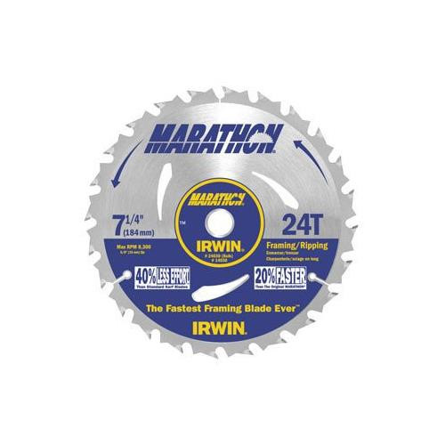 Irwin 24030 Marathon Blade 7-1/4 24t Arbor: 5/8" - Bulk