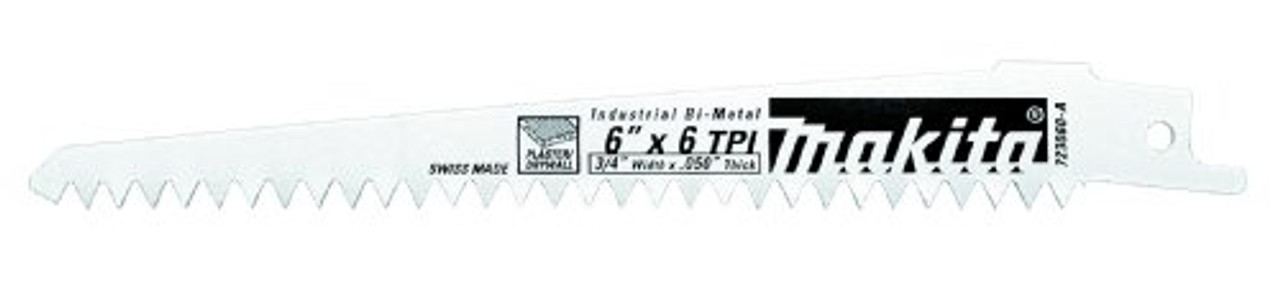 Makita 723060-A-5 6-Inch 6-TPI Drywall and Plaster Reciprocating Saw Blade