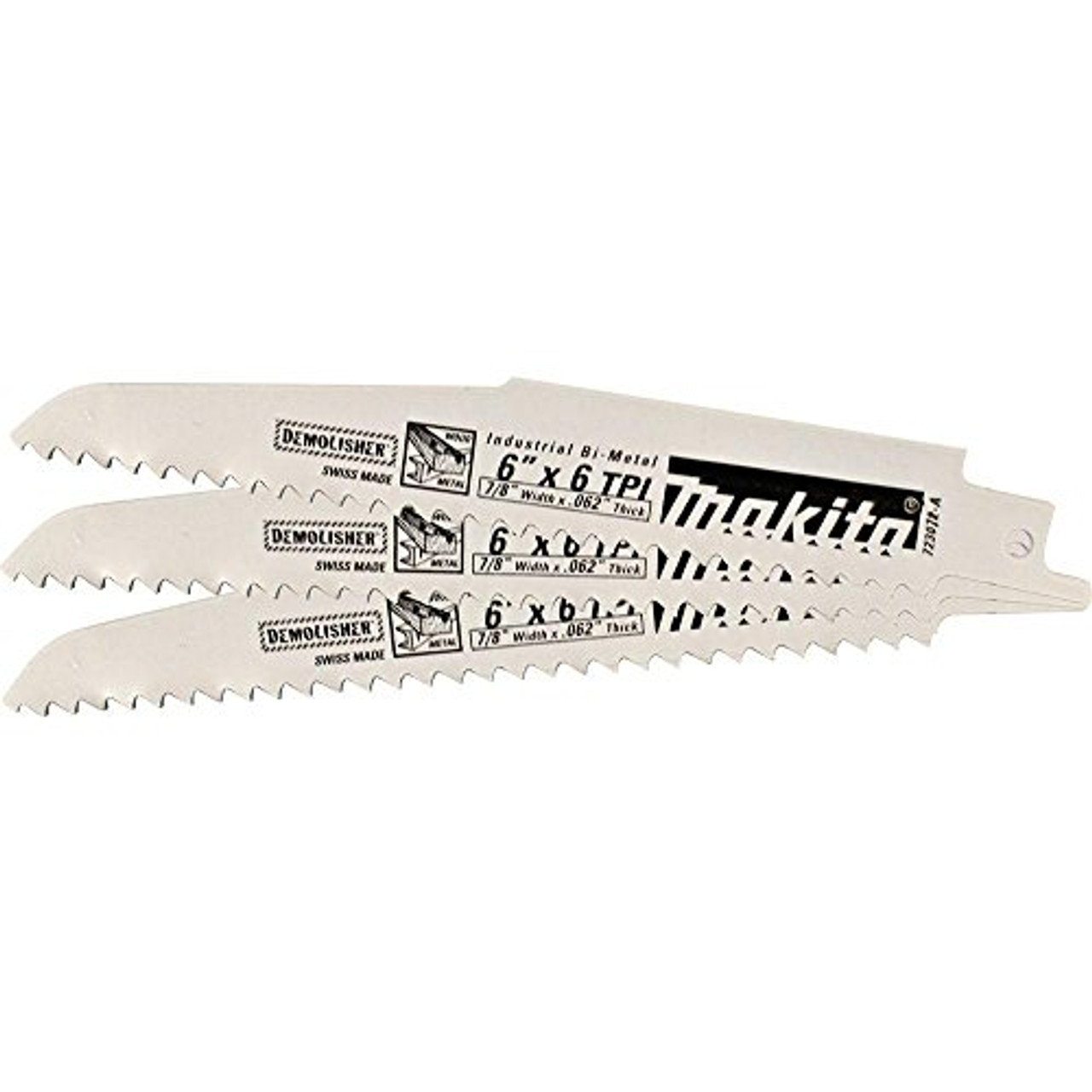 Makita 723072-A-3 6-Inch 6-TPI Demolition Reciprocating Saw Blade