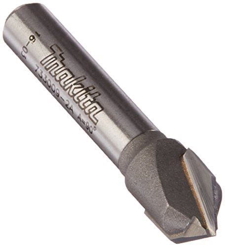 Makita 733009-2A Router Bit, 3/8-Inch V.G, 2 Flute, 1/4-Inch SH, C.T.