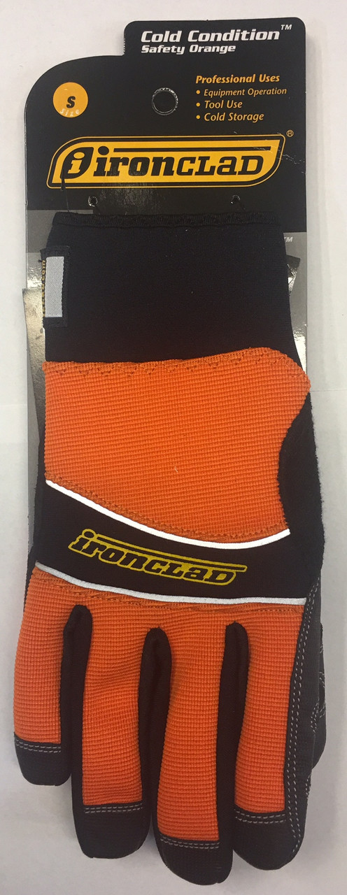 3M IRONCLAD (1-Pair Size-Small) Cold Condition Safety Gloves, CCO-02-S, Orange