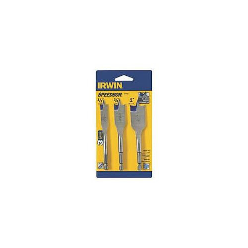 Irwin Tools (3-Piece) Speedbor Blue Groove Spade Bit Set, 87950
