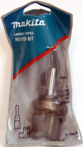 MAKITA Router Bit 1"" Flush Trim w/ Upper Bearing 3/8"" Shank C.T. Part No.733260-A