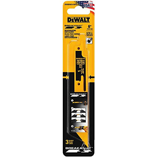 DEWALT DWABK461418P3 6" BREAKAWAY Reciprocating Saw Blades