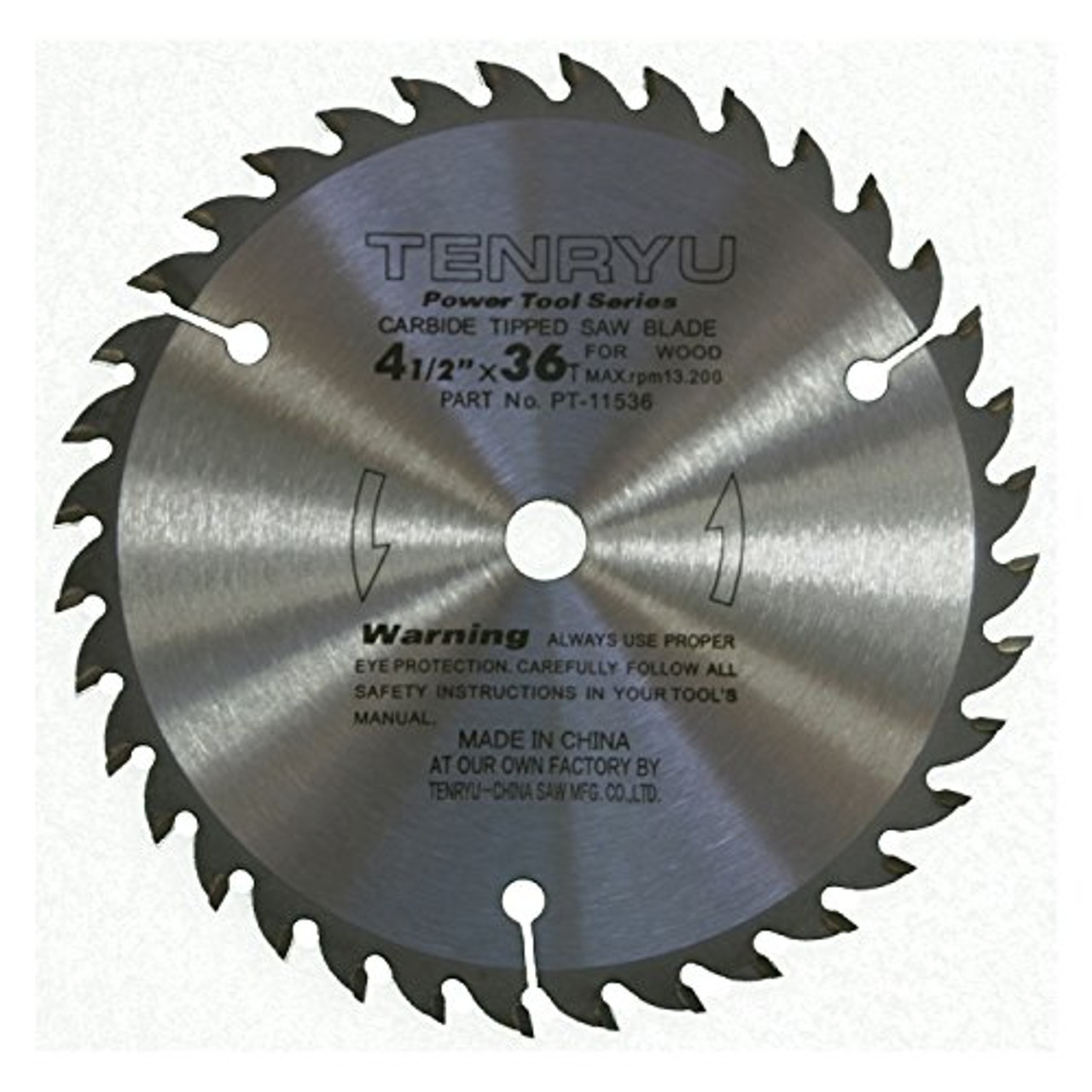 Tenryu PT-11536 4-1/2"" Carbide Tipped Saw Blade ( 36 Tooth ATAF Grind - 3/8"" Arbor - 0.063 Kerf)