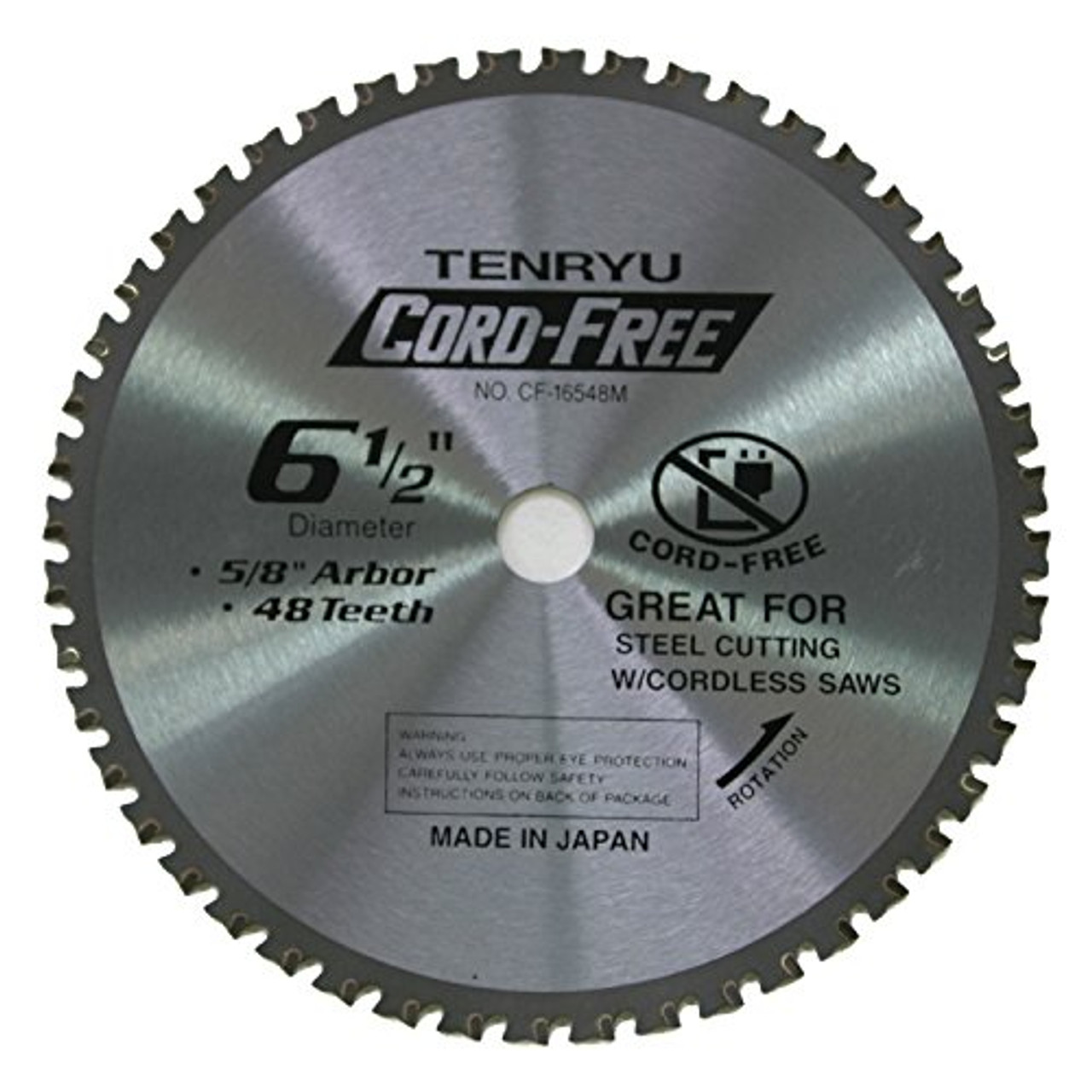 Tenryu CF-16548M 6-1/2"" Carbide Tipped Saw Blade ( 48 Tooth MTCG Grind - 5/8"" Arbor - 0.079 Kerf)