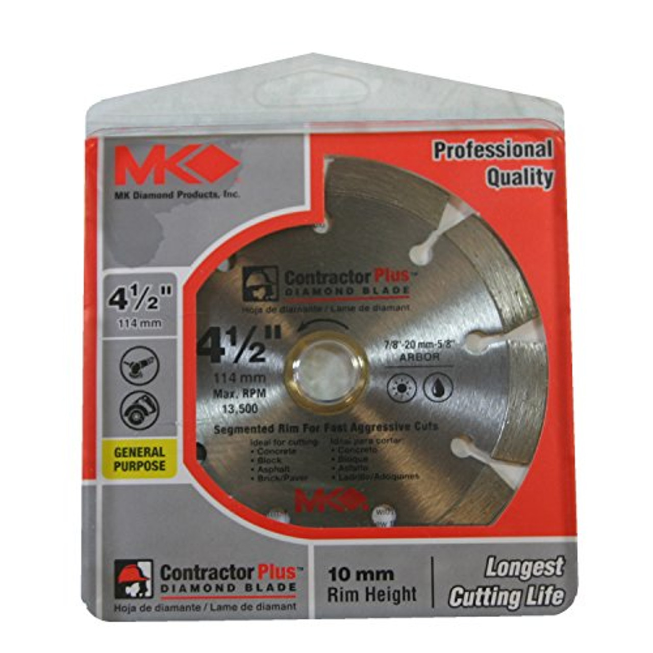 MK 166990 Dry Cutting Diamond Blade 4-1/2" Segmented