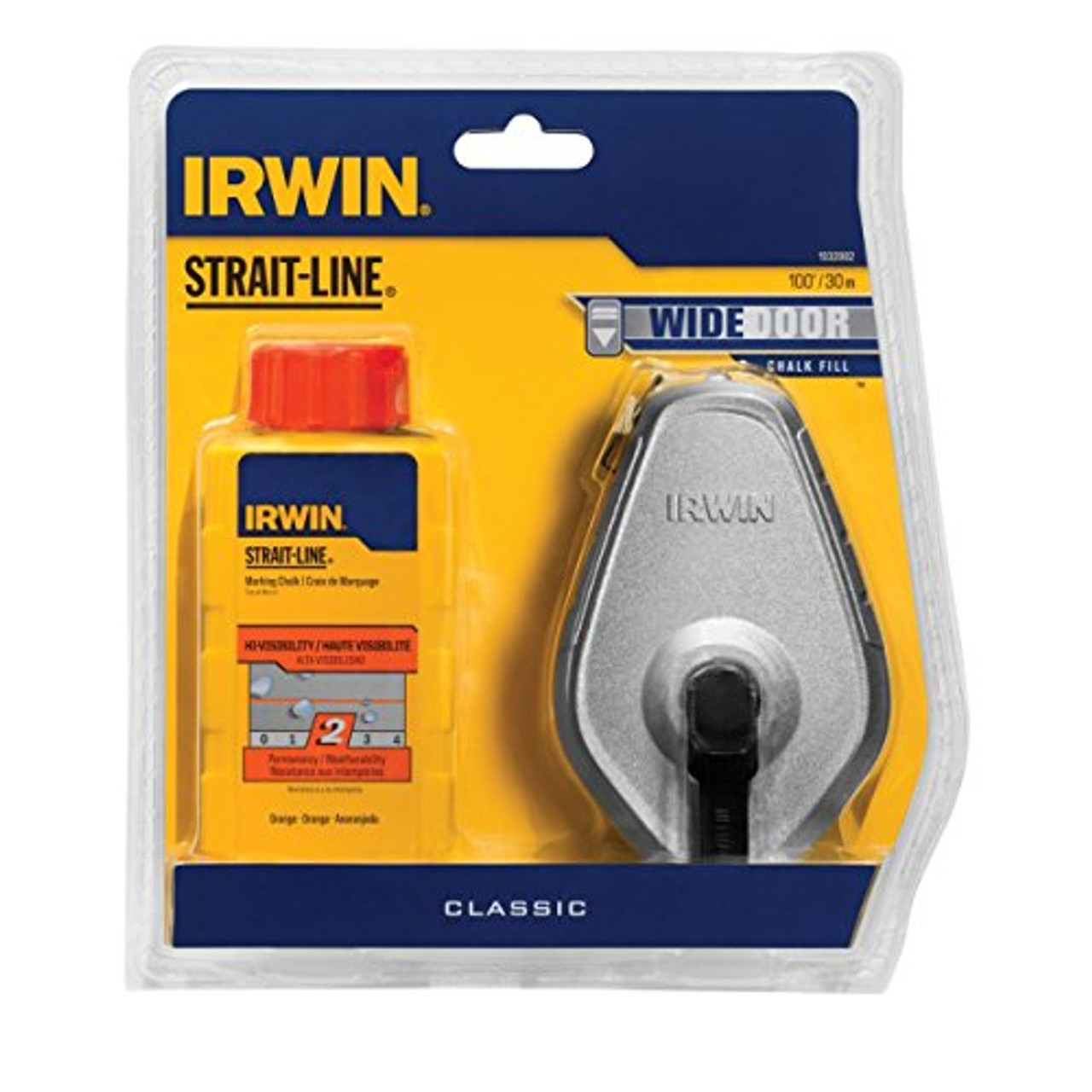 Strait-Line 1932882 IRWIN Classic Chalk Reel, Orange