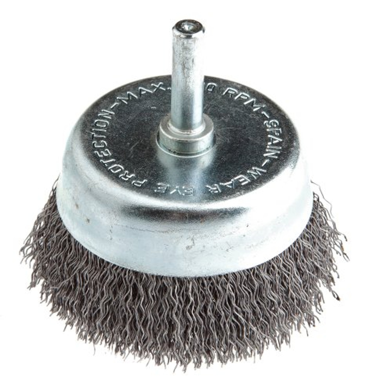 Forney 60005 Cup Brush, Coarse Crimped Wire with 1/4-Inch Shank, 2 1/2-Inch