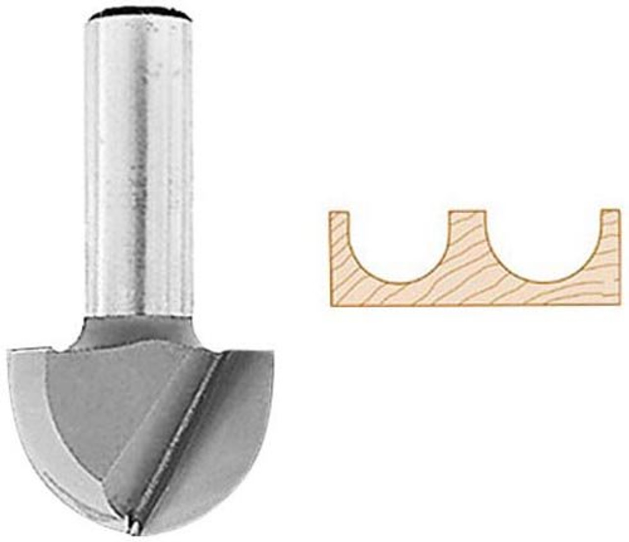 Makita 733120-2A 4-Inch Corner Rounding, Cutting Flutes, 4-Inch Shank Carbide Tip Router Bit by Makita - 2