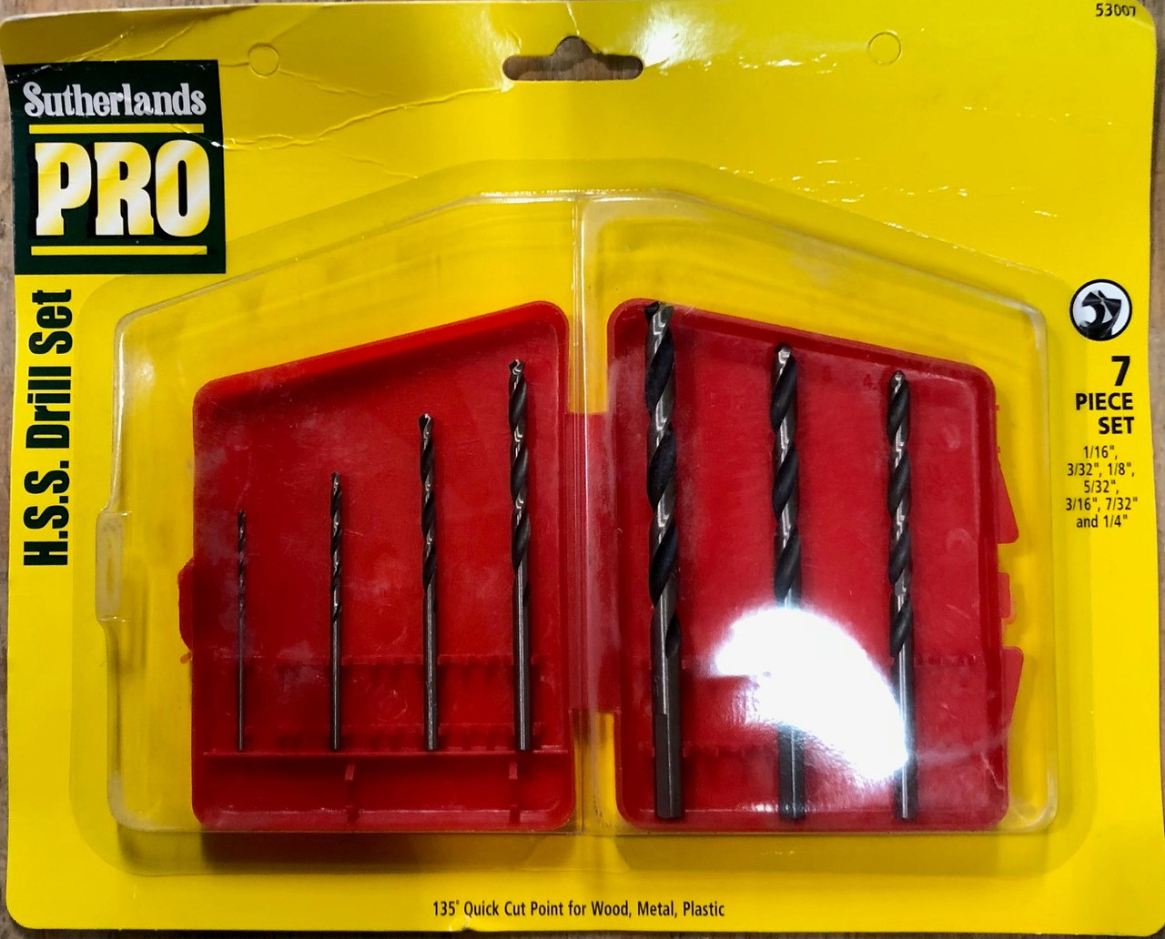 Sutherlands Pro 53007 H.S.S. 7 Pc Drill Bit Set