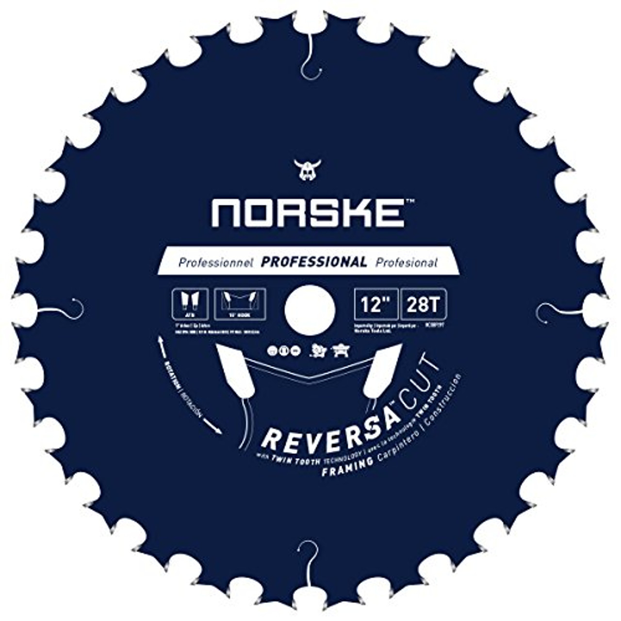 Norske Tools NCSBP295 10 inch x 28T Reversa Cut Framing Saw Blade Japanese Steel 1 inch Bore One Blade with Double Life Time