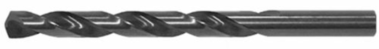 Drillco 400 Series High-Speed Steel Jobber Length Drill Bit, Black Oxide Finish, Round Shank, Spiral Flute, 135 Degree Split Point, 31/64