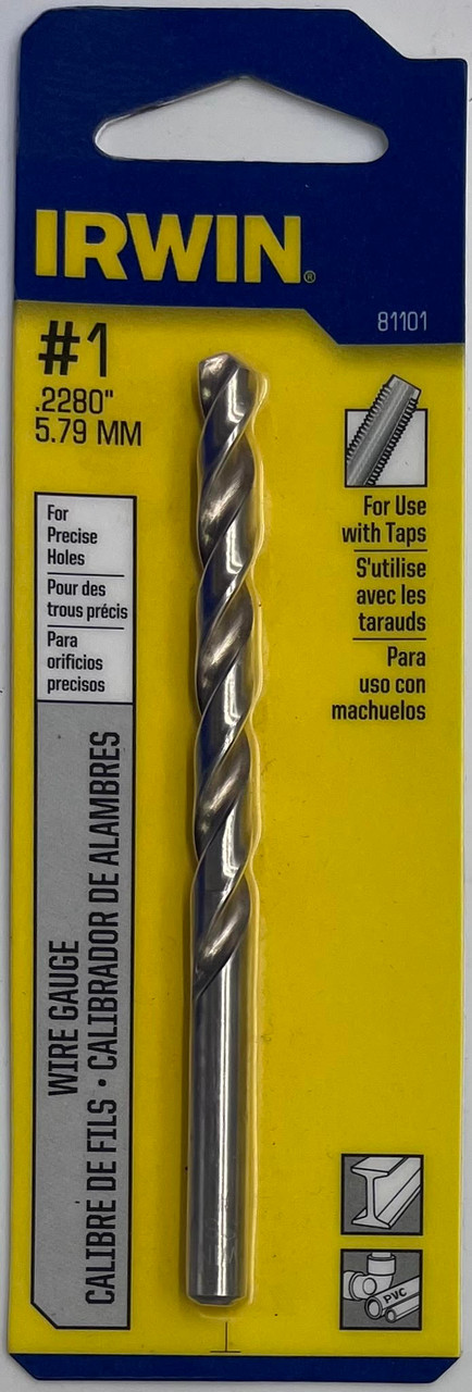 Irwin 81101 Wire Gauge Drill Bit #1 - Hartmann Variety