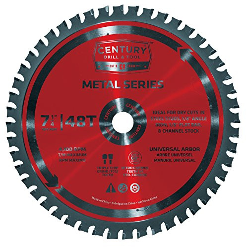Century Drill & Tool 10298 Metal Series Circular Saw Blade, 7-1/4