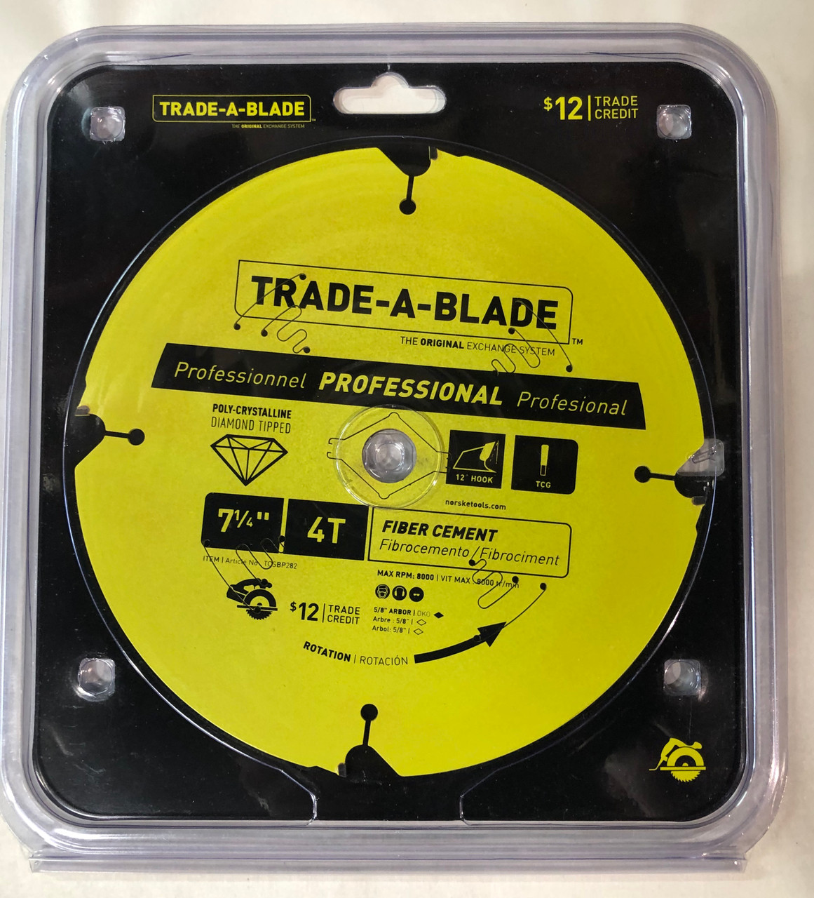 Trade-A-Blade 7-1/4"" 4T Fiber Cement Circular Saw Blade