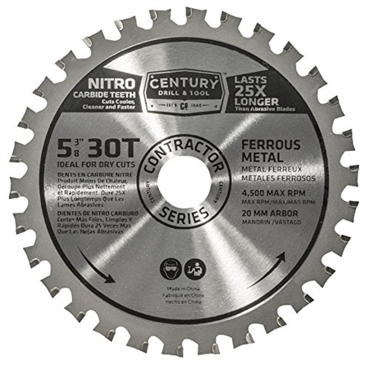 Century Drill & Tool 10297 Metal Series Circular Saw Blade, 5-3/8
