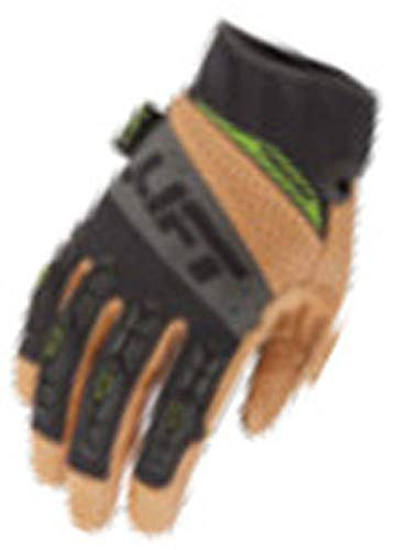 Lift (1 pair/size XL) Safety PRO Series Tacker Glove (Brown/Black)- Genuine Leather Anti-Vibe (GTA-17KB1L)