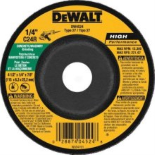 Dewalt DW4524 4-1/2" x 1/4" x 7/8" Masonry Abrasive Blade