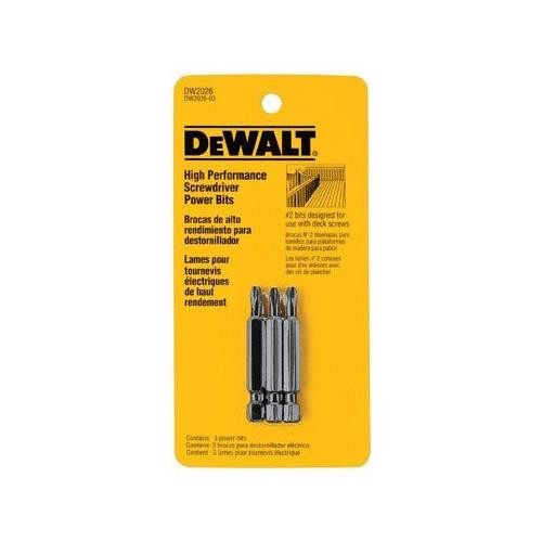 Dewalt Deck Power Bit Phillips No.2 2 " Card Of 3