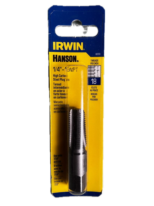 IRWIN Hanson 8203 Tap 1/4-18 Npt Taper for Tap Die Extraction