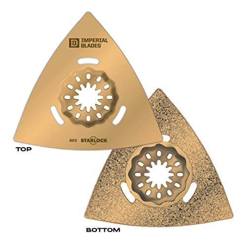 Imperial Blades Starlock 3-1/8" Carbide Grit Oscillating Multi-Tool Triangle Rasp, 1PC (Fits: Bosch and Fein. Also fits non-Starlock multi-tools: Milwaukee, Ridgid, Makita, Rockwell and more), One Size (IBSL620-1)