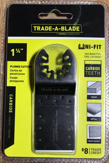Trade-A-Blade Plunge Cutting TOTP205 1-1/4in Oscillating Blade