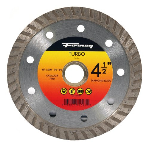 Forney 71561 Diamond Turbo Continuous Rim Cut-Off Blade, 4-1/2"