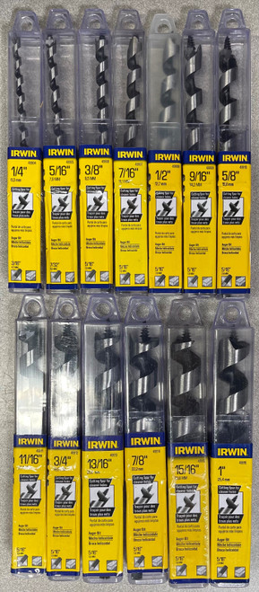 32pc Irwin 7-1/2 inch Auger Bit Assortment