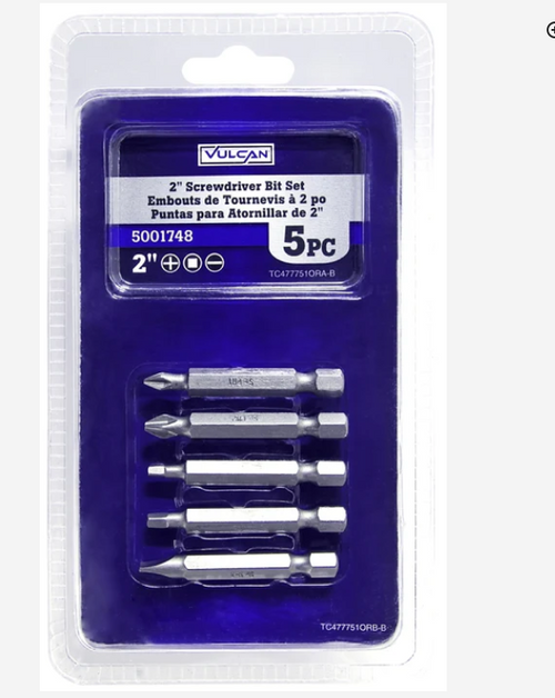 Vulcan (5 Pieces) 5001748 Set Industrial 2" Power Bits