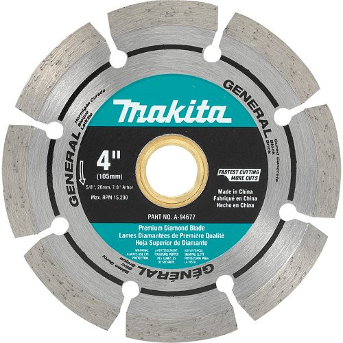 Makita A-94677 Segmented Rim Diamond Masonry Blade, 4"