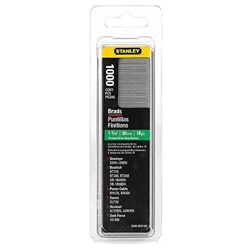 Stanley 1000 Pack 1-3/16" Headed 18 GA Brad Nails (SWKBN1187)