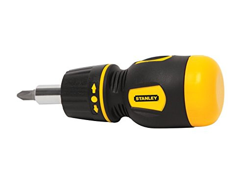 STANLEY Multi Screwdriver, Stubby Ratcheting, Including 6 Interchangeable Bits (66-358)