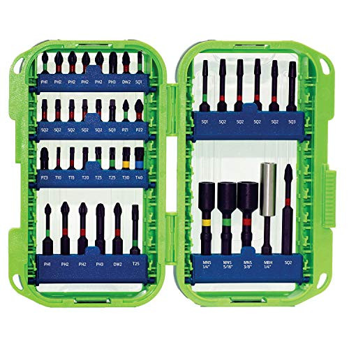 Exchange-a-Blade 41 Piece Screwdriver Torsion Bit Set | Impact Assorted High-Grade Carbon Steel Bit Set | Extension Nut Driver Set | Hyper Tough and Precise Screw Driver Torx