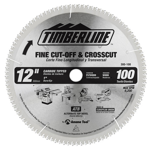 Timberline - 12" X 100T ATB (300-100) Circular Saw Blade Timberline - 12" X 100T ATB (300-100) Circular Saw Blade