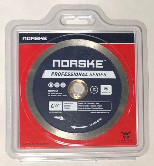 Norske Professional Series Continuous Rim Diamond Circular Saw Blade 4-1/2" NDBP247