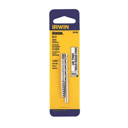 Irwin Hanson 53702 EX-2 Spiral Screw Extractor and Drill Set