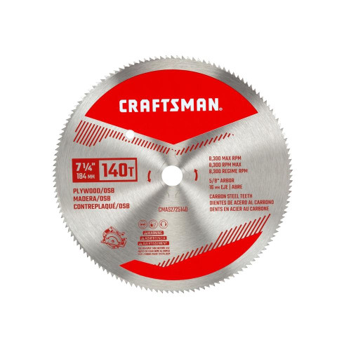 Craftsman CMAS2725140 Plywood/OSB Saw Blade, 140T x 7-1/4"