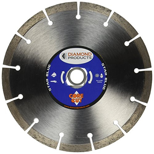 Diamond Products Core Cut 74952 Star Blue Electric Segmented Diamond Blade, 7" x 0.080" x 7/8"
