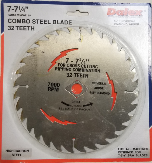 Dalex 07-00091BP HCS Combination Steel Blade, 32T x 7-1/4"