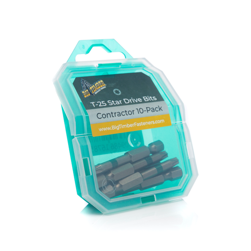 Big Timber T25X2CP T-25 Star Drive Bits, Contractor 10-Pack