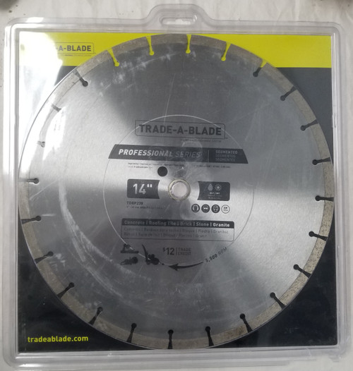 Trade-A-Blade TDBP238 Professional Segmented Diamond Concrete Blade, 14"