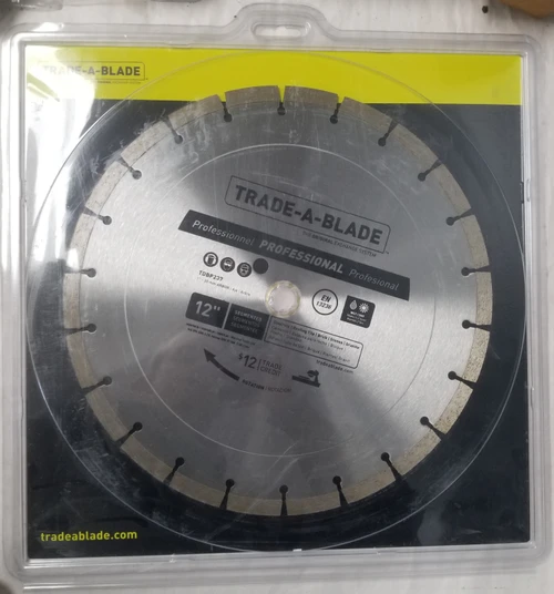 Trade-A-Blade TDBP237 Segmented Diamond Concrete Blade, 12"