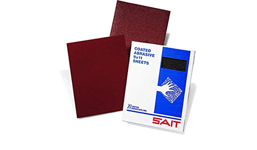 United Abrasives-SAIT 10015 All Purpose AO Sandpaper Sheets, 9" x 11", Assorted Grit, 5-Pack