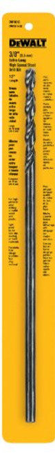 DEWALT DW1610 3/8-Inch by 12-Inch Extra Long Black Oxide Drill Bit