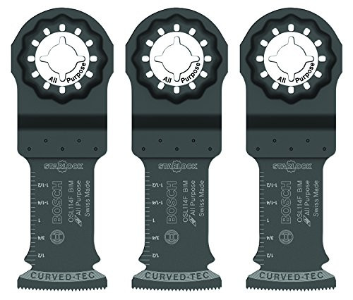 Bosch OSL114F-3 Starlock Oscillating Multi Tool Bi-Metal Plunge Cut Blade (3 Pack), 1-1/4"