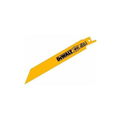 DeWALT DW4811B25 6" x 18tpi Straight Back Bi-Metal Reciprocating Saw Blade - 25pk